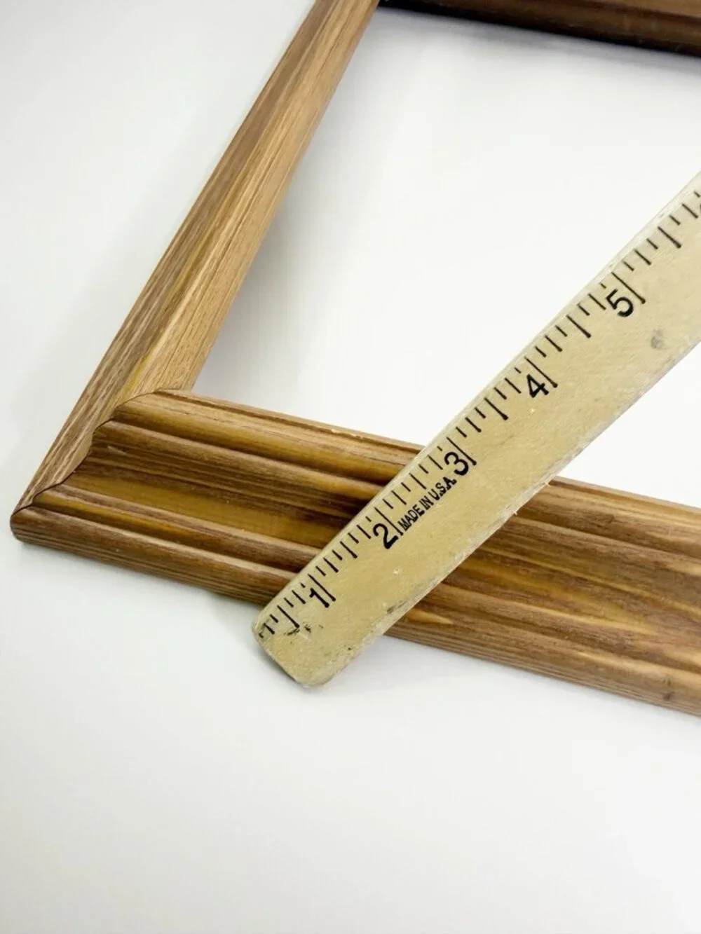 VTG Honey Oak Wood Frame Stepped Molding Frame 15x13 (Fits 9.5x11.5) EUC